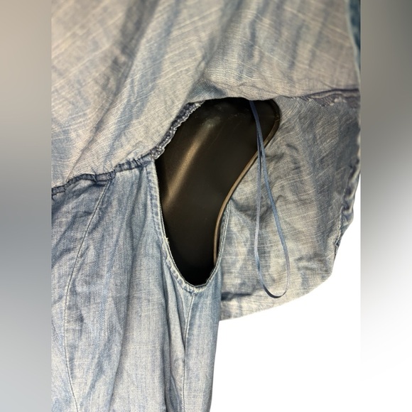 Tommy Hilfiger women’s denim off shoulder button down dress cotton sz 4 preloved - Picture 6 of 7